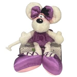 Vintage Thomas Goletz Diddl Maus Diddlina ballerina mouse Purple plush‎ Depesche